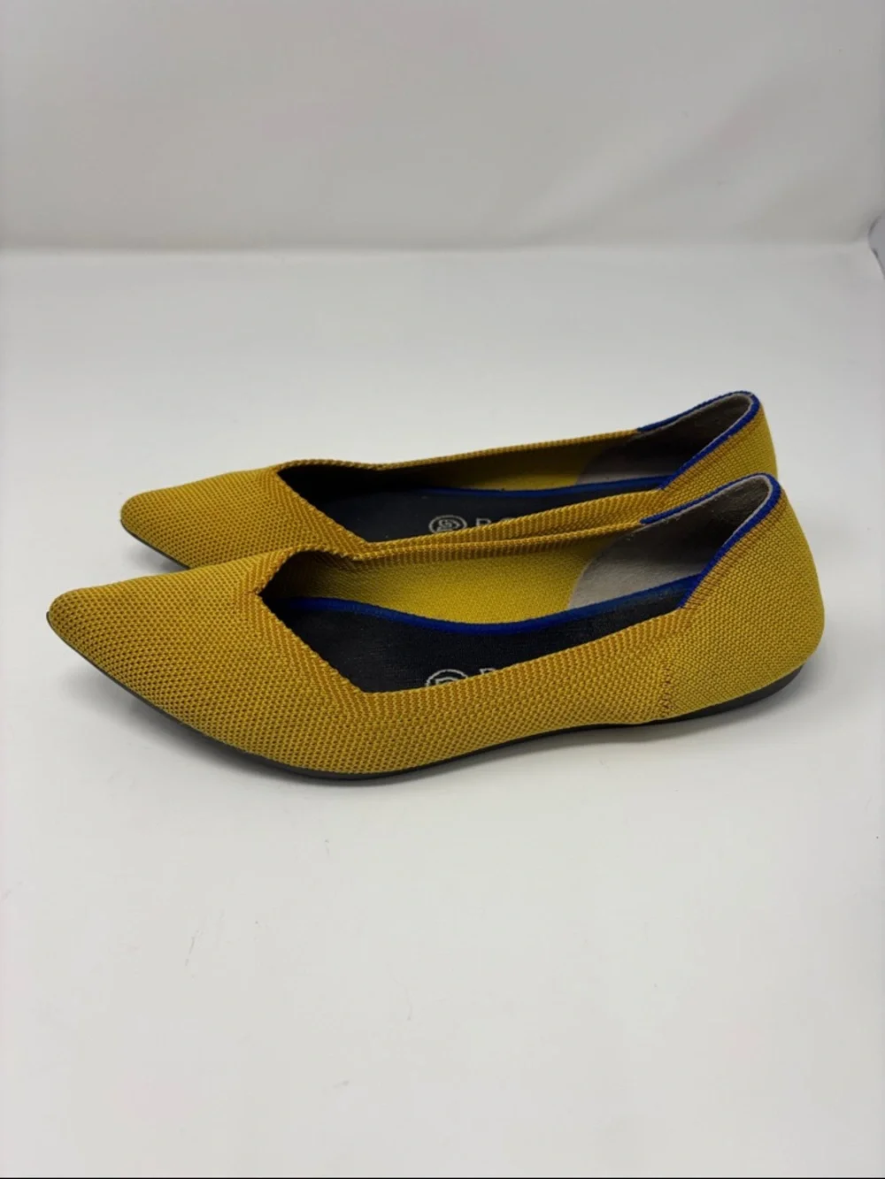 Rothy's Pointed Knit Flat in Mustard 7‎ W7